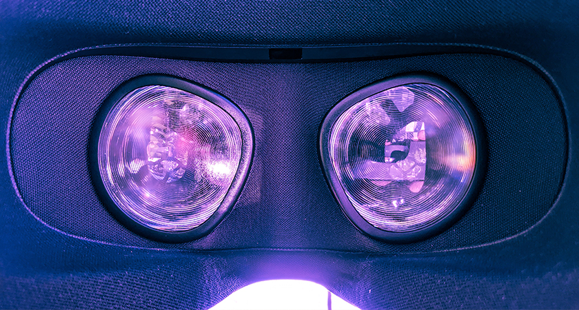 Purple vr glasses