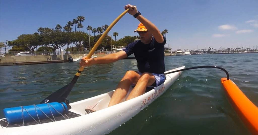 Man canoeing