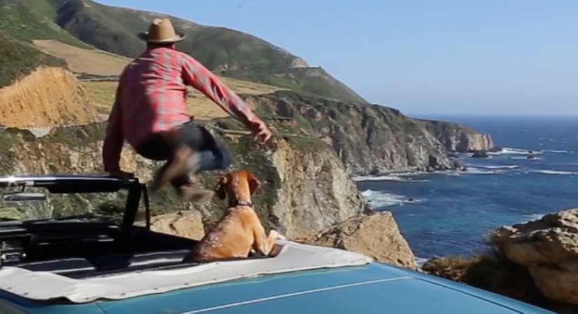 Influencer Theron Humphrey takes his dog Maddie on a road trip down the Pacific Coast Highway