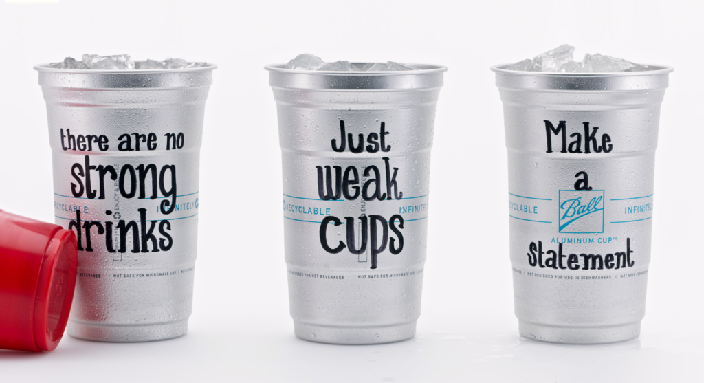 Ball Makes Reusable Aluminum Cups Way Better Than Plastic Ones