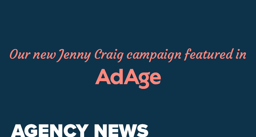 Our new Jenny Craig campaign featured in Ad Age